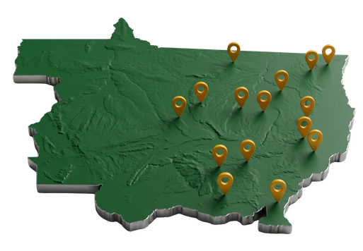 Mapa das Unidades Agrícola Alvorada
